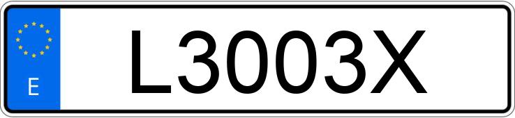 Numer rejestracyjny L3003X posiada OPEL ASTRA