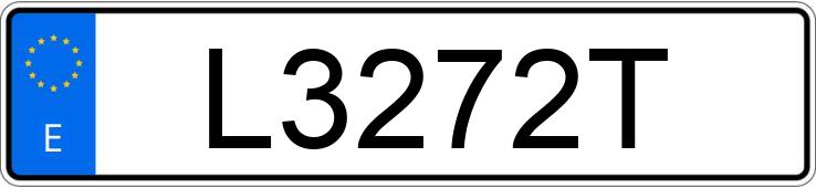 Numer rejestracyjny L3272T posiada VOLKSWAGEN GOLF