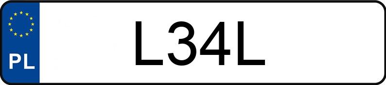 Numer rejestracyjny L34L posiada FORD MUSTANG GT Numer rejestracyjny L34L posiada FORD MUSTANG GT