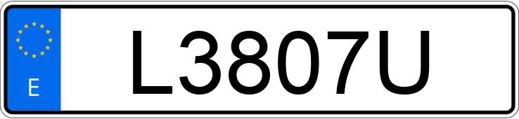 Numer rejestracyjny L3807U posiada VOLKSWAGEN GOLF Numer rejestracyjny L3807U posiada VOLKSWAGEN GOLF