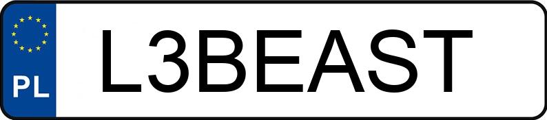 Numer rejestracyjny L3BEAST posiada AUDI A4 35 TFSI MR`20 E6d B9 S line Numer rejestracyjny L3BEAST posiada AUDI A4 35 TFSI MR`20 E6d B9 S line