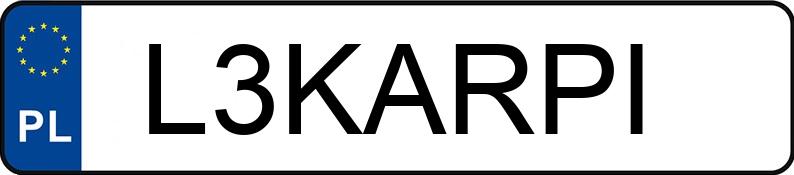 Numer rejestracyjny L3KARPI posiada BMW 325i Kat. MR`01 E3 E46 325i Kat. MR`01 E3 E46
