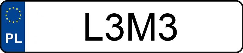 Numer rejestracyjny L3M3 posiada INFINITI G37 MR`07 E4 GT Aut.