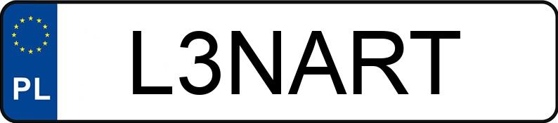 Numer rejestracyjny L3NART posiada PORSCHE PANAMERA 4 E-HYBRID Numer rejestracyjny L3NART posiada PORSCHE PANAMERA 4 E-HYBRID
