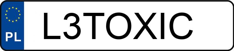 Numer rejestracyjny L3TOXIC posiada BMW 320D