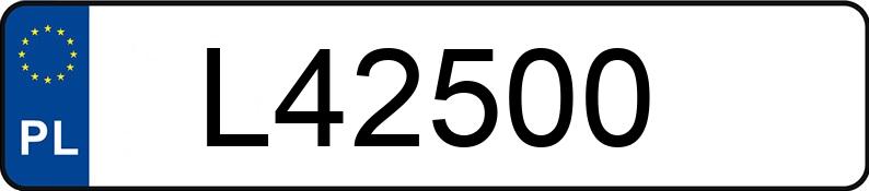 Numer rejestracyjny L42500 posiada SYRIUSZ --- Numer rejestracyjny L42500 posiada SYRIUSZ ---