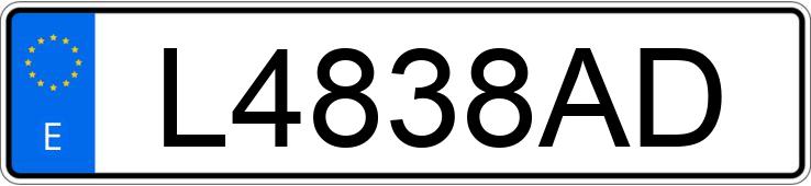 Numer rejestracyjny L4838AD posiada NISSAN ALMERA