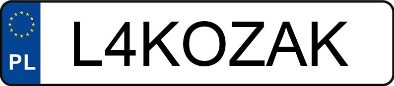 Numer rejestracyjny L4KOZAK posiada AUDI A6 Avant 2.0 TDi MR`11 E5 4G A6 Avant 2.0 TDi MR`11 E5 4G