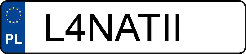 Numer rejestracyjny L4NATII posiada AUDI A4