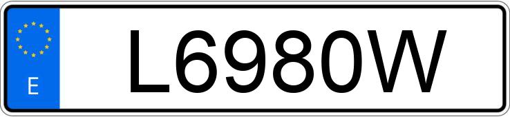 Numer rejestracyjny L6980W posiada OPEL CORSA