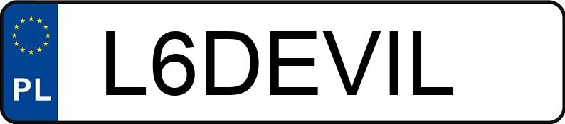 Numer rejestracyjny L6DEVIL posiada MERCEDES-BENZ E 250 MR`16 E6 213 AMG