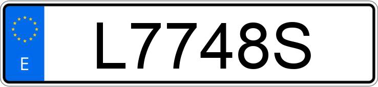 Numer rejestracyjny L7748S posiada VOLKSWAGEN CORRADO