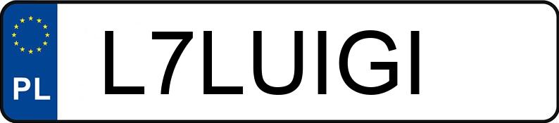 Numer rejestracyjny L7LUIGI posiada AUDI A6