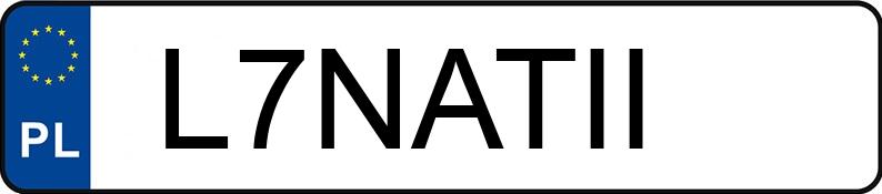 Numer rejestracyjny L7NATII posiada BMW 118i MR`19 E6d F40 118i MR`19 E6d F40