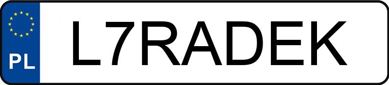 Numer rejestracyjny L7RADEK posiada BMW 523i MR`03 E4 E60 523i MR`03 E4 E60