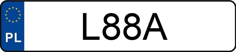 Numer rejestracyjny L88A posiada BMW 335I