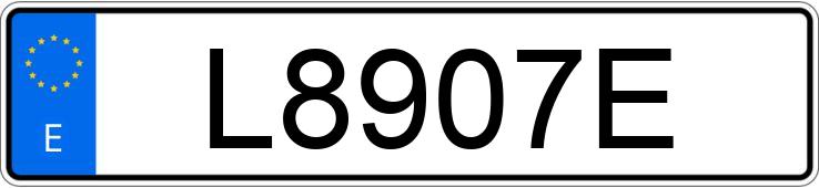 Numer rejestracyjny L8907E posiada SEAT 124