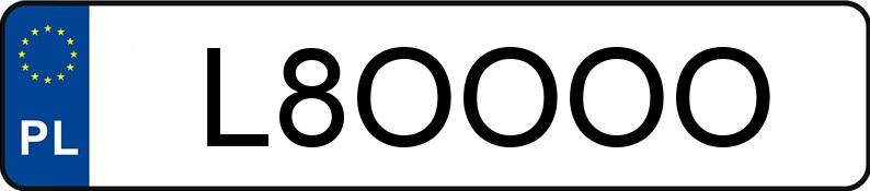 Numer rejestracyjny L8OOOO posiada AUDI Q8 55 TFSI MR`19 E6d 4M Tiptronic