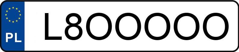 Numer rejestracyjny L8OOOOO posiada FORD Mustang 5.0 MR`18 E6 GT