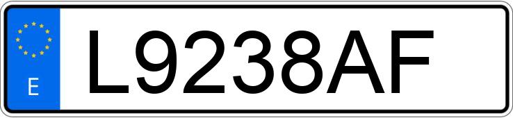 Numer rejestracyjny L9238AF posiada BMW SERIE 3