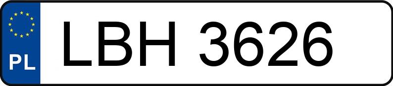 Numer rejestracyjny LBH 3626 posiada SUBARU JUSTY - LBH3626