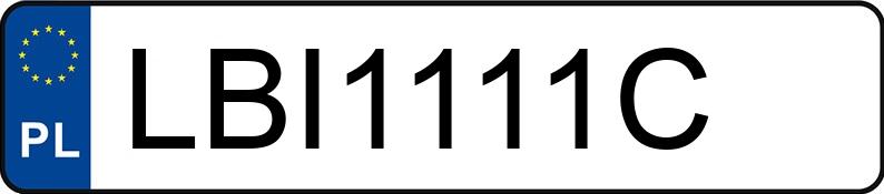 Numer rejestracyjny LBI 1111C posiada TOYOTA Yaris 1.5 MR`24 E6d Comfort - LBI1111C Numer rejestracyjny LBI 1111C posiada TOYOTA Yaris 1.5 MR`24 E6d Comfort - LBI1111C