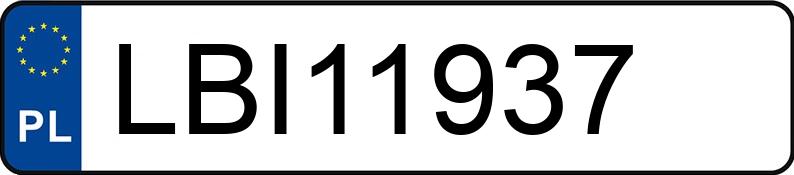 Numer rejestracyjny LBI 11937 posiada TOYOTA CELICA 1.8 KAT - LBI11937