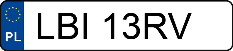 Numer rejestracyjny LBI 13RV posiada VOLKSWAGEN GOLF 1.8 KAT - LBI13RV