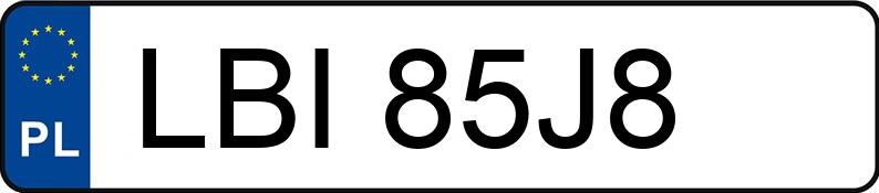 Numer rejestracyjny LBI 85J8 posiada TOYOTA YARIS - LBI85J8