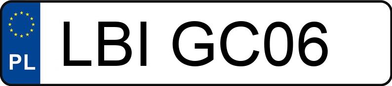 Numer rejestracyjny LBI GC06 posiada SAM  - LBIGC06