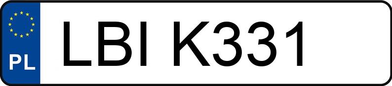 Numer rejestracyjny LBI K331 posiada FSO-WARSZAWA TRUCK 1.6 - LBIK331