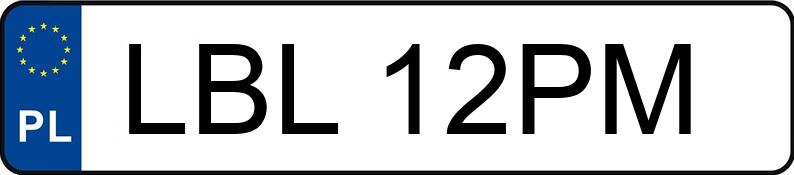 Numer rejestracyjny LBL 12PM posiada BMW 525i Kat. E34 525i Kat. E34 - LBL12PM