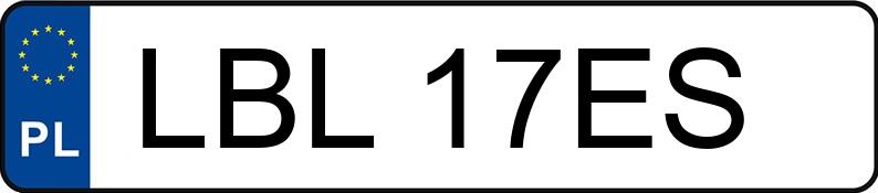 Numer rejestracyjny LBL 17ES posiada OPEL Calibra 2.0i Kat. i - LBL17ES Numer rejestracyjny LBL 17ES posiada OPEL Calibra 2.0i Kat. i - LBL17ES