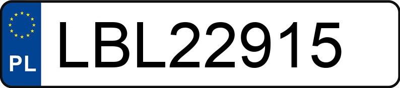 Numer rejestracyjny LBL 22915 posiada VOLKSWAGEN GOLF - LBL22915