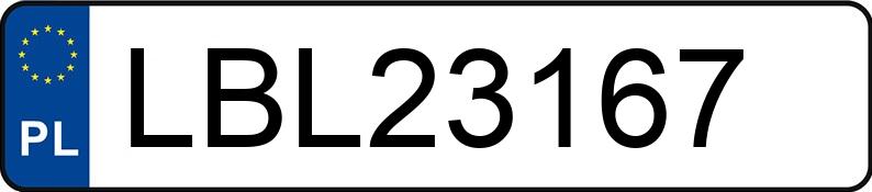 Numer rejestracyjny LBL 23167 posiada MITSUBISHI ASX - LBL23167