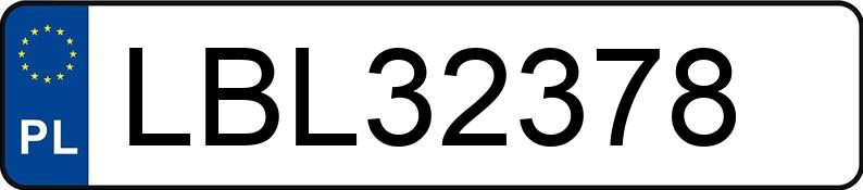 Numer rejestracyjny LBL 32378 posiada AUDI 80 1.9 TDI - LBL32378