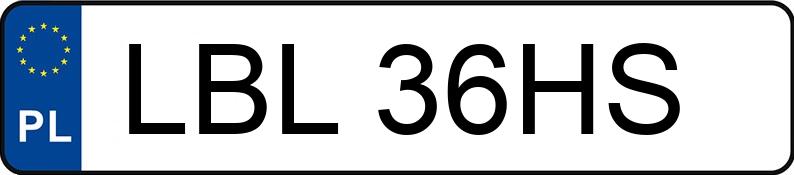 Numer rejestracyjny LBL 36HS posiada OPEL VECTRA 2.0 DTL - LBL36HS