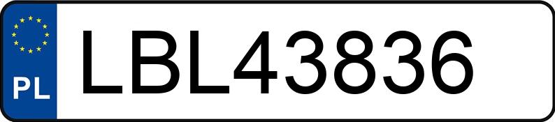 Numer rejestracyjny LBL 43836 posiada HONDA ACCORD 2.2 KAT - LBL43836