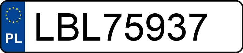 Numer rejestracyjny LBL 75937 posiada VOLKSWAGEN PASSAT - LBL75937