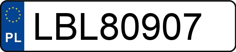 Numer rejestracyjny LBL 80907 posiada VOLKSWAGEN Transporter T5 GP TDi MR`10 E5 3.0t Mixt - LBL80907