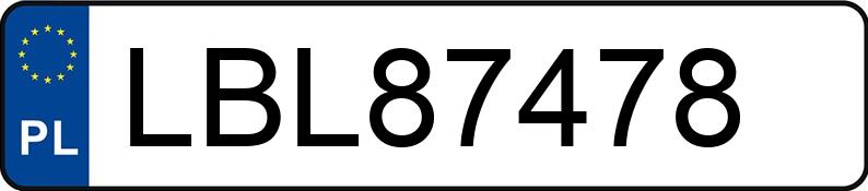 Numer rejestracyjny LBL 87478 posiada AUDI CABRIO - LBL87478