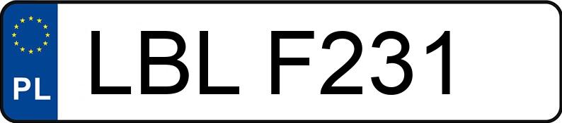 Numer rejestracyjny LBL F231 posiada TOYOTA Land Cruiser 2.4 2.3t RJ70 - LBLF231