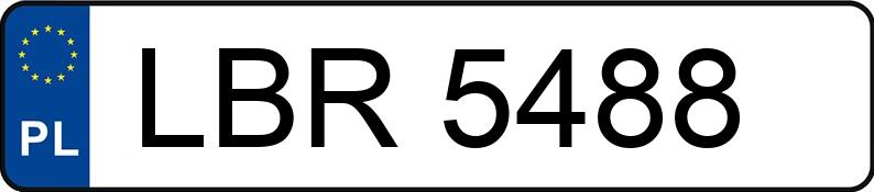 Numer rejestracyjny LBR 5488 posiada BMW 520i 24V Kat. E34 520i 24V Kat. E34 - LBR5488
