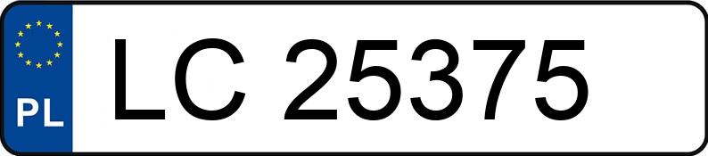 Numer rejestracyjny LC 25375 posiada HONDA Civic Comfort - LC25375