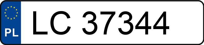 Numer rejestracyjny LC 37344 posiada OPEL Vectra B 2.5 MR`99 CDX Aut. - LC37344