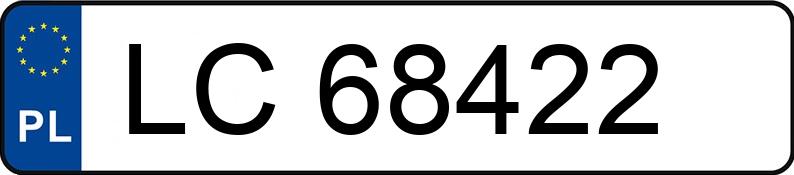 Numer rejestracyjny LC 68422 posiada TOYOTA COROLLA - LC68422