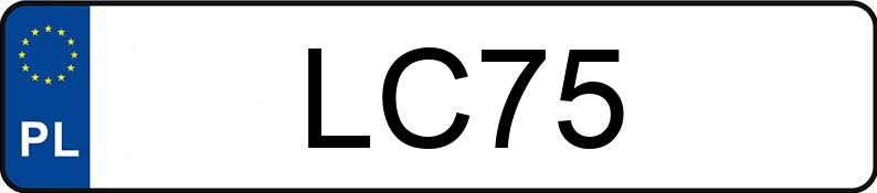 Numer rejestracyjny LC 75 posiada CHEVROLET (USA) Corvette 6.2 Kat. MR`08 E4 Corvette 6.2 Kat. MR`08 E4 - LC75