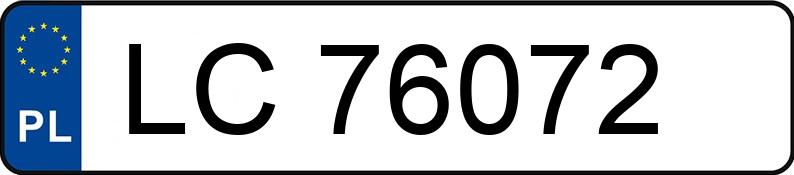 Numer rejestracyjny LC 76072 posiada TOYOTA Corolla Hatchback MR`04 E4 Prestige - LC76072