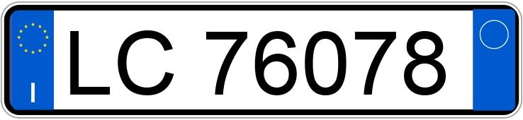 Numer rejestracyjny LC76078 posiada Vw Golf4