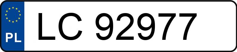 Numer rejestracyjny LC 92977 posiada JEEP Grand Cherokee IV MR`10 E5 SRT8 - LC92977